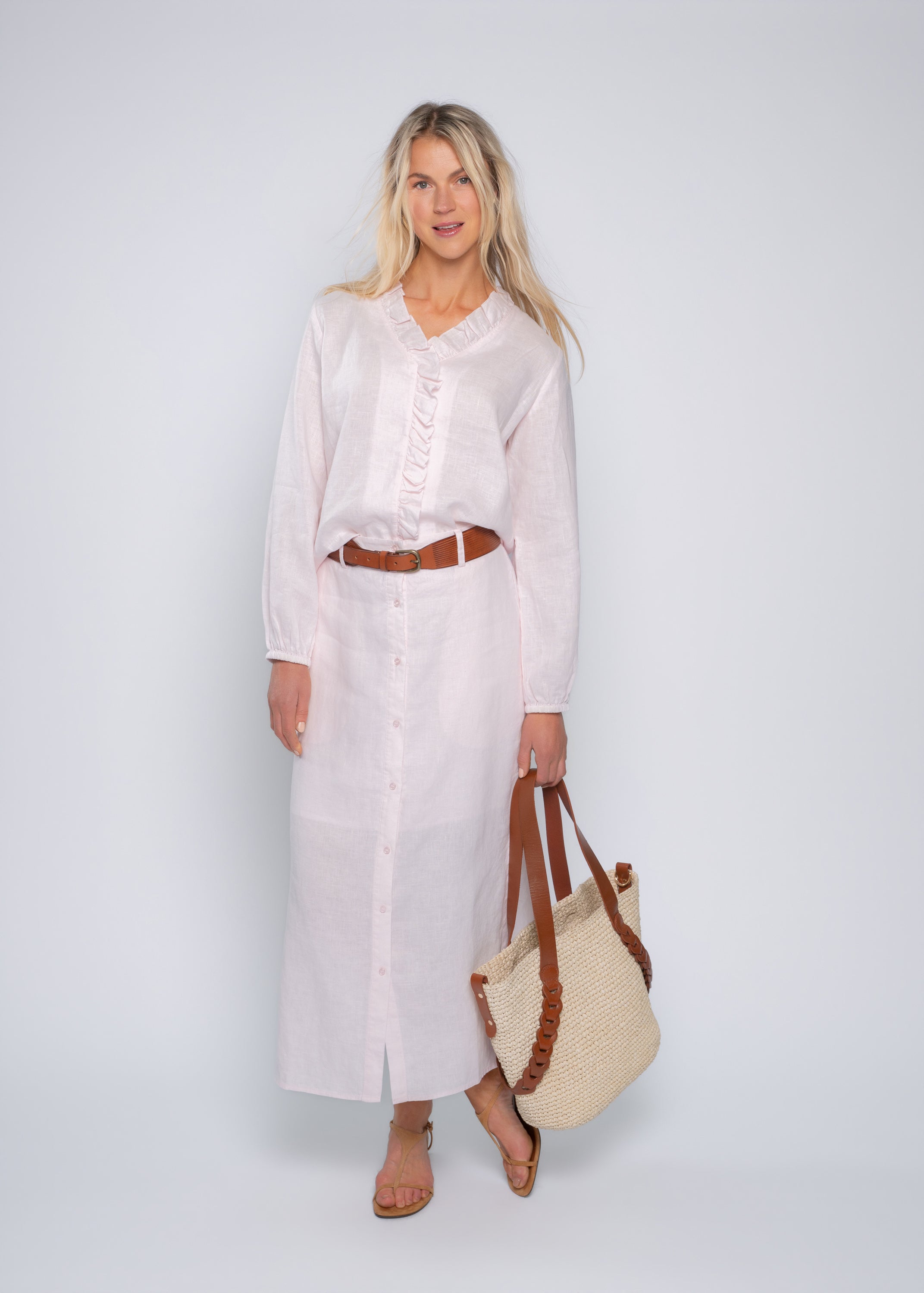 Close to my heart Lydia midi lin skjørt Skirt woven