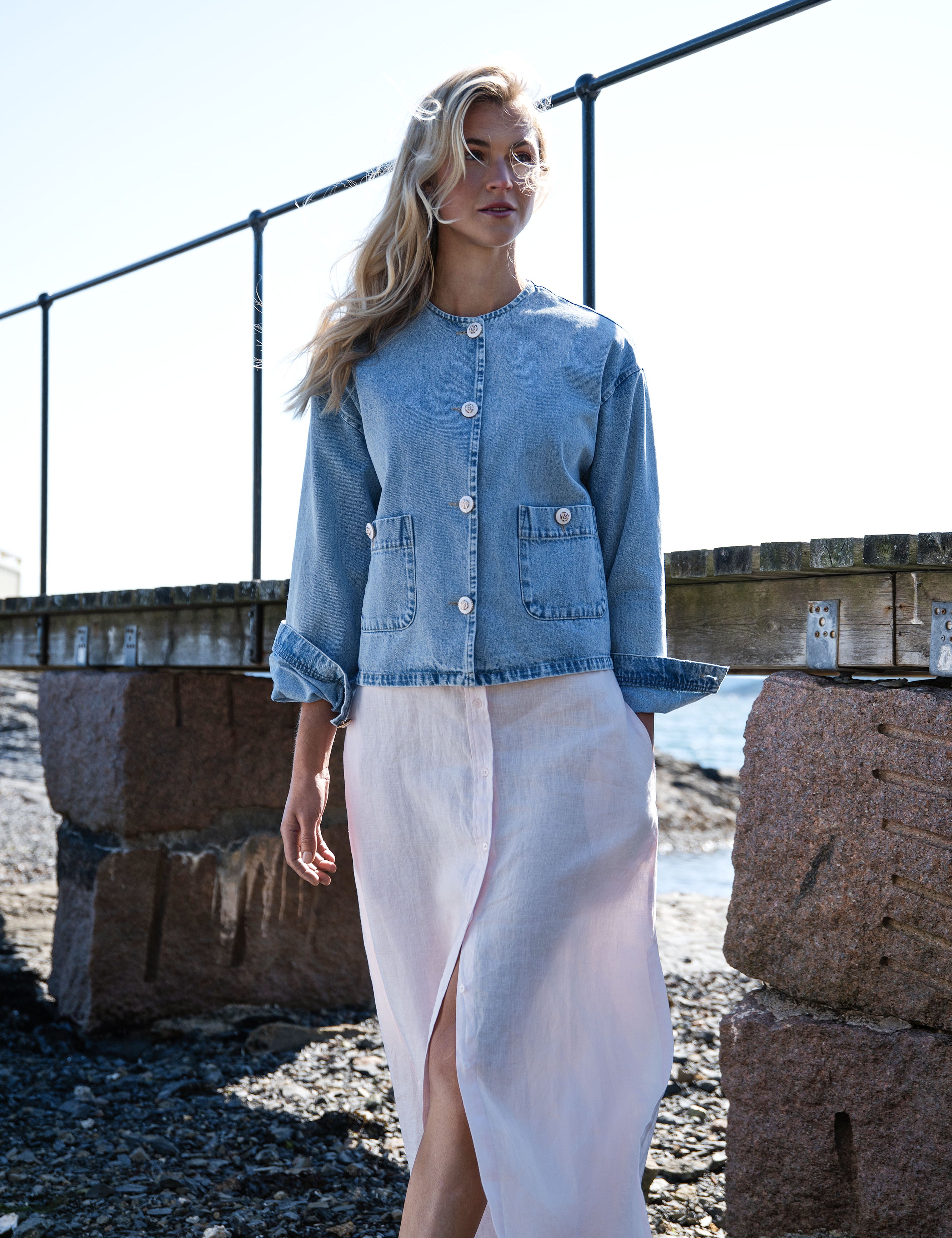 Close to my heart Lydia midi skirt Skirt woven Barely Pink