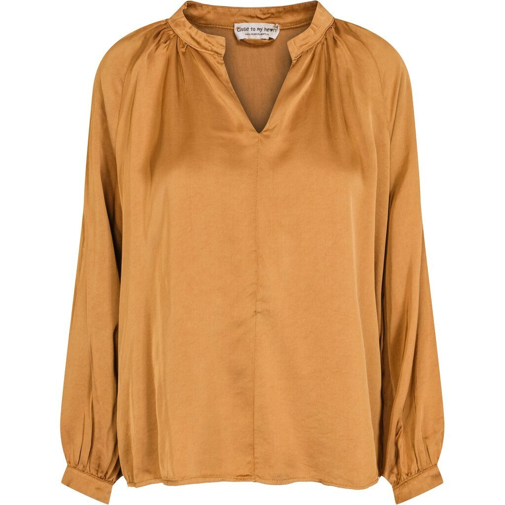 Close to my heart Lydia viscose blouse Blouse Cognac