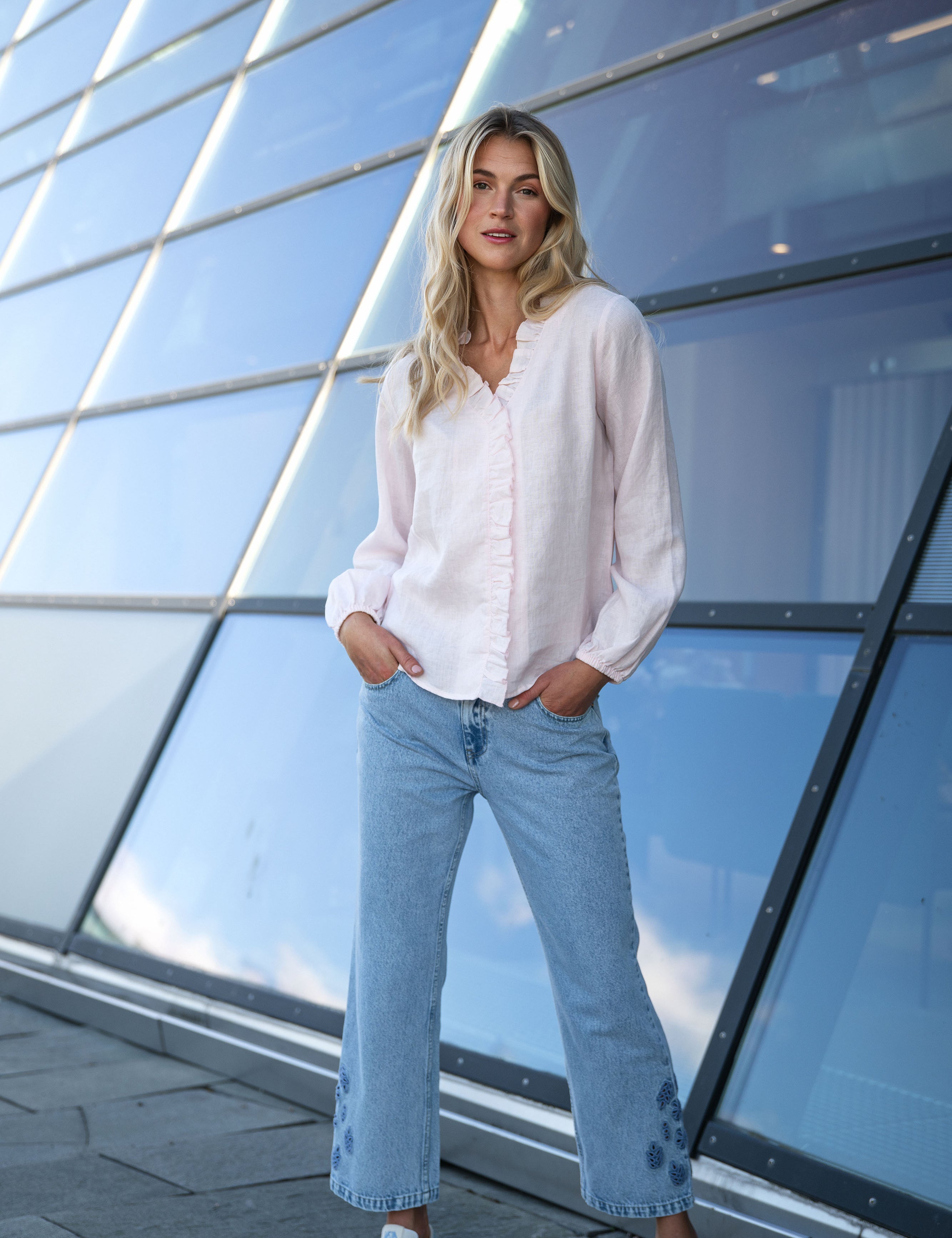 Close to my heart Lynnie lin bluse Blouse Barely Pink