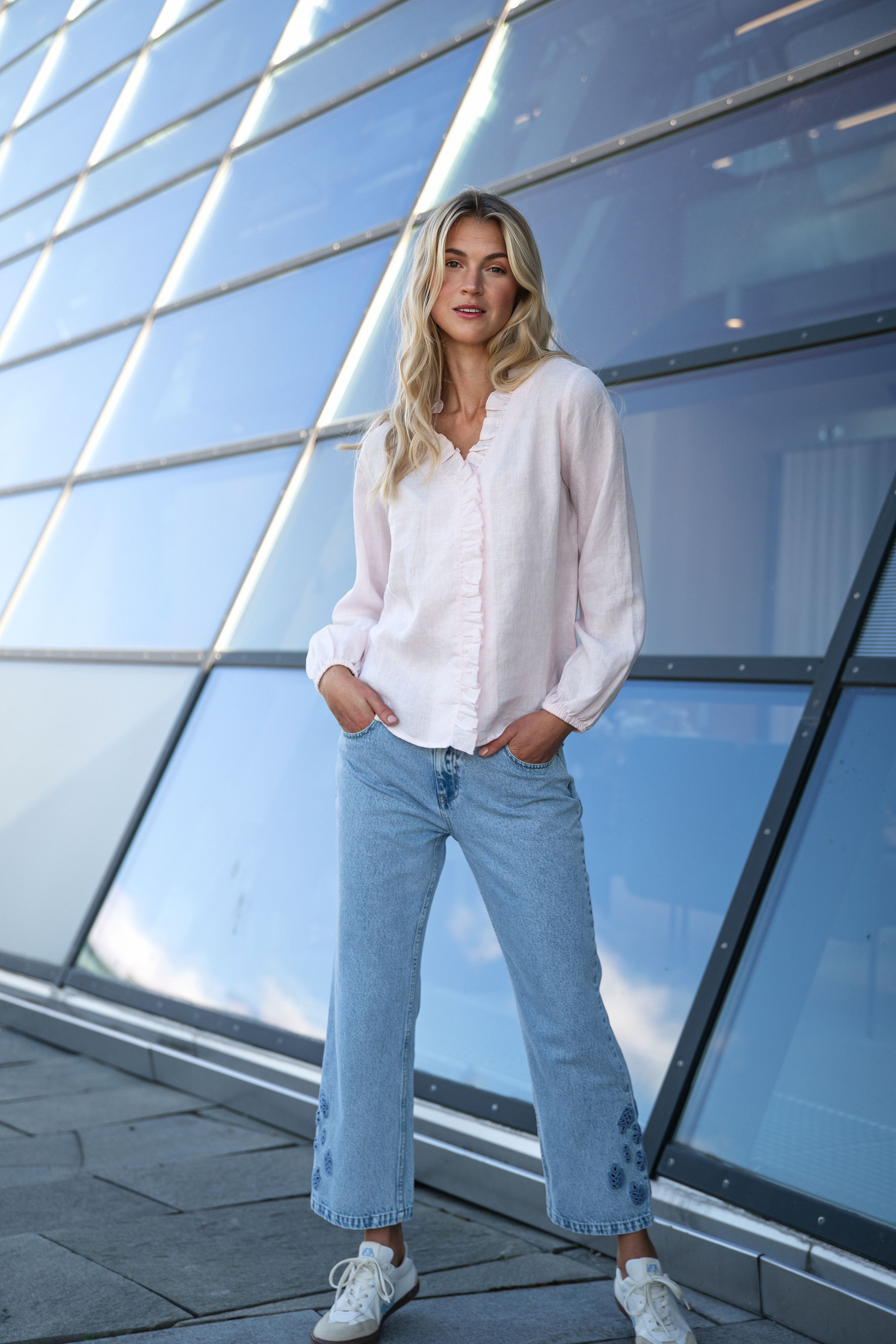 Close to my heart Lynnie lin bluse Blouse Barely Pink