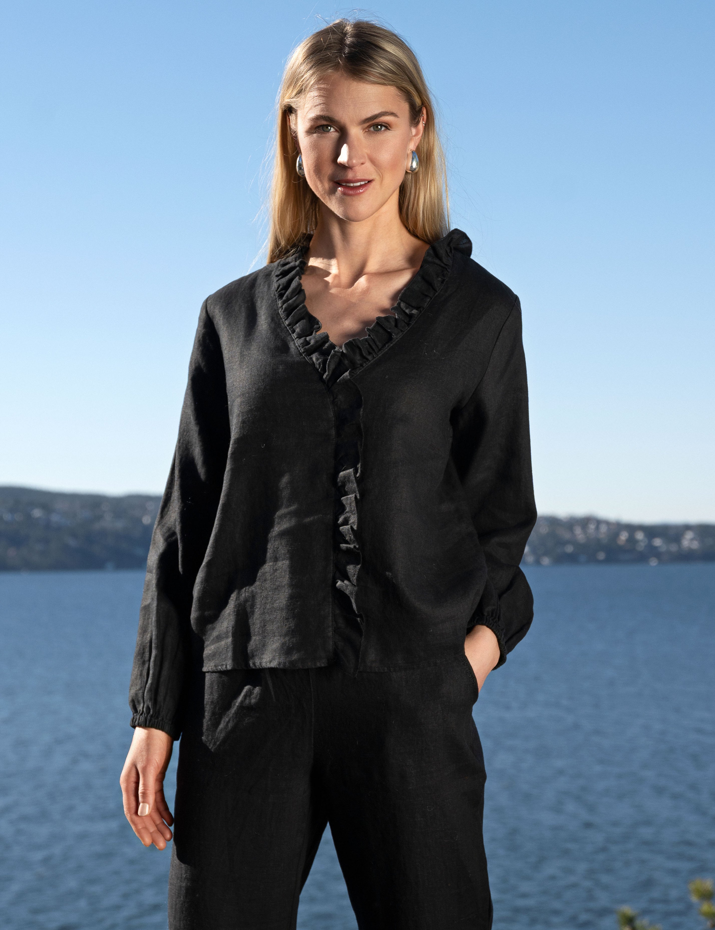Close to my heart Lynnie linbluse dame Blouse Black