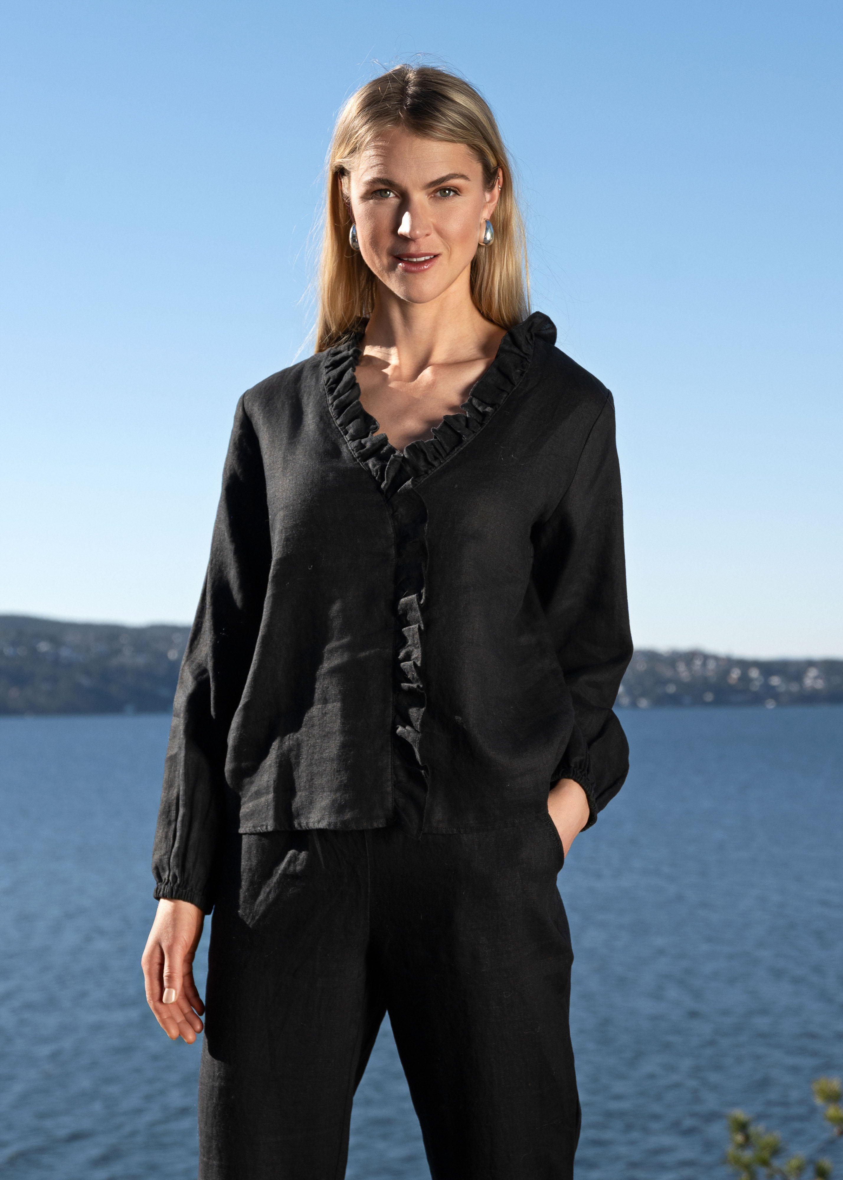 Close to my heart Lynnie linbluse dame Blouse Black