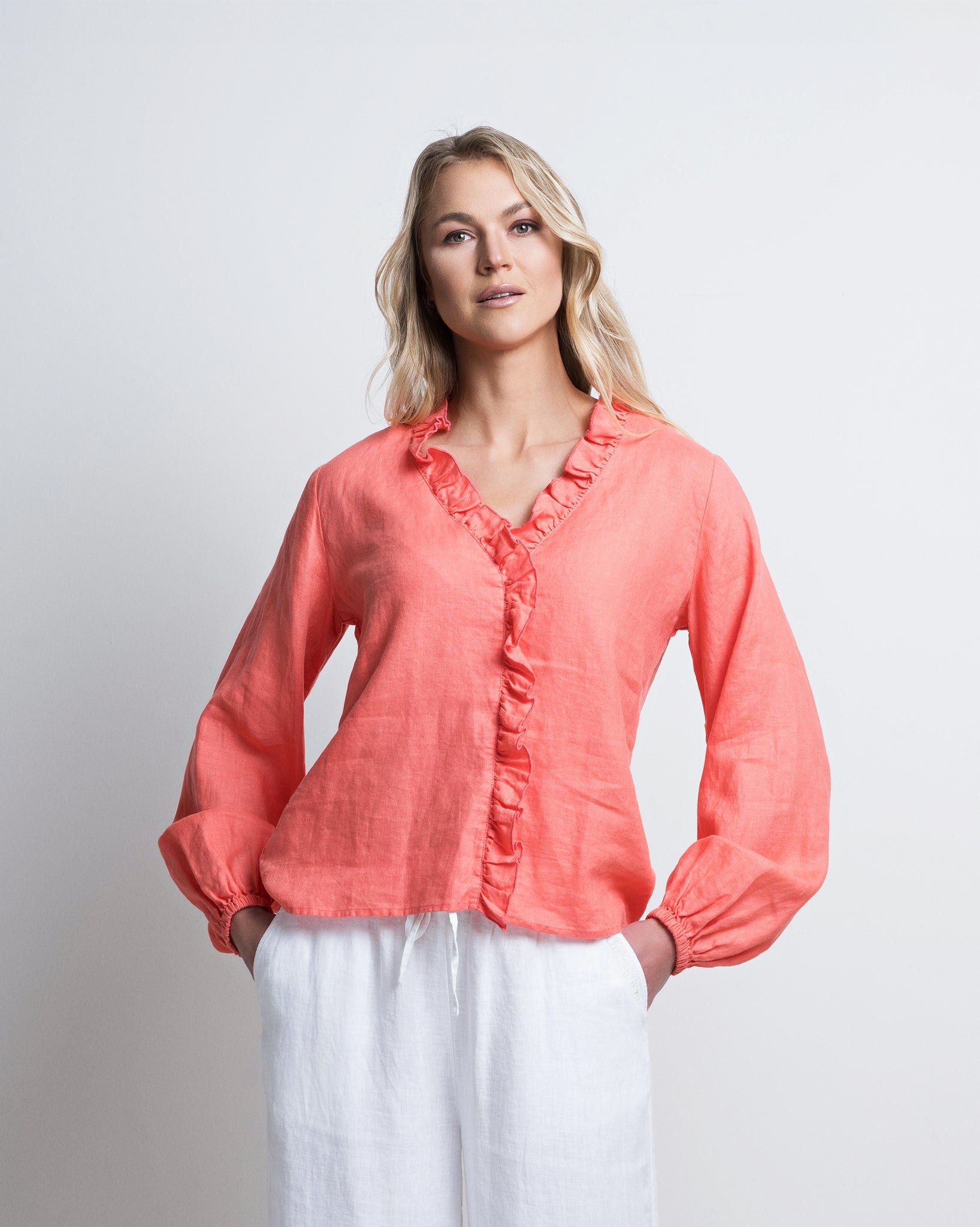 Close to my heart Lynnie linbluse dame Blouse Coral