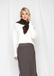 Close to my heart Maya leo print Scarf Cocoa Leo