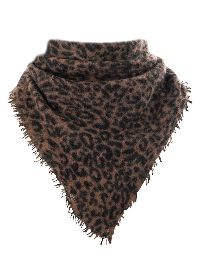 Close to my heart Maya leo print Scarf Cocoa Leo