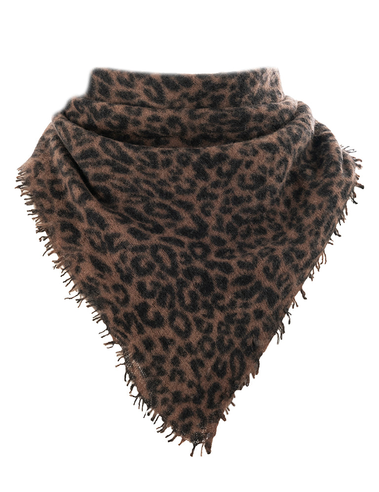 Close to my heart Maya leo print Scarf Cocoa Leo