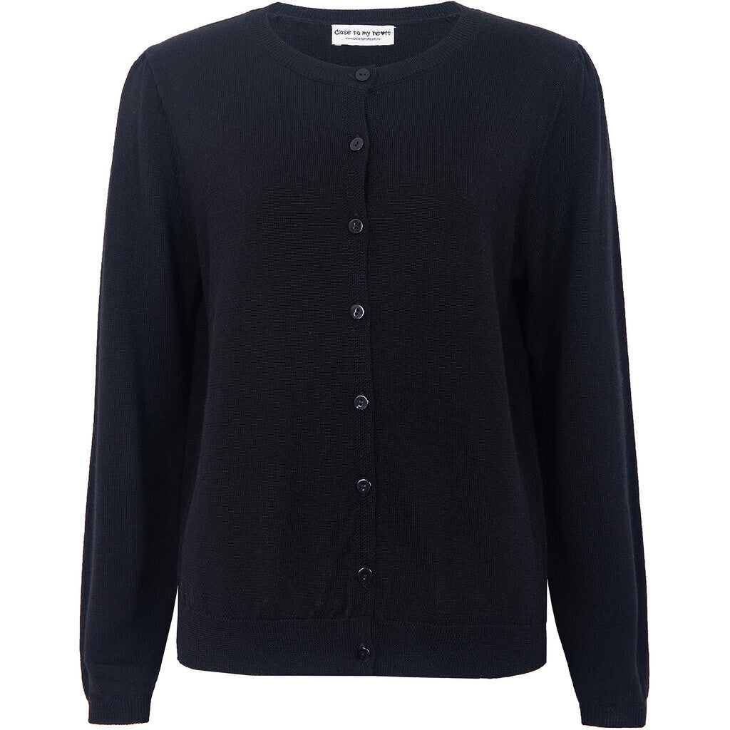 Close to my heart Michela merino cardigan Cardigan basic Black