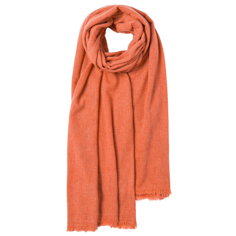 Close to my heart Mie Midway shawl Scarf Soft Orange