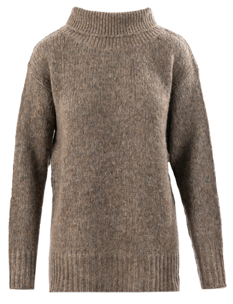 Close to my heart Molly Alpaca ull genser Sweater knitted Walnut
