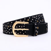 Close to my heart Multi Stud semsket skinn belte Belt Black