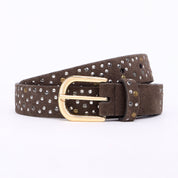 Close to my heart Multi Stud semsket skinn belte Belt Chocolate