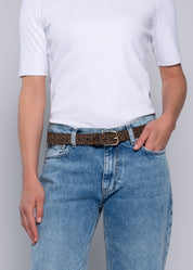 Close to my heart Multi Stud semsket skinn belte Belt Chocolate