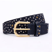 Close to my heart Multi Stud semsket skinn belte Belt Ultra Navy