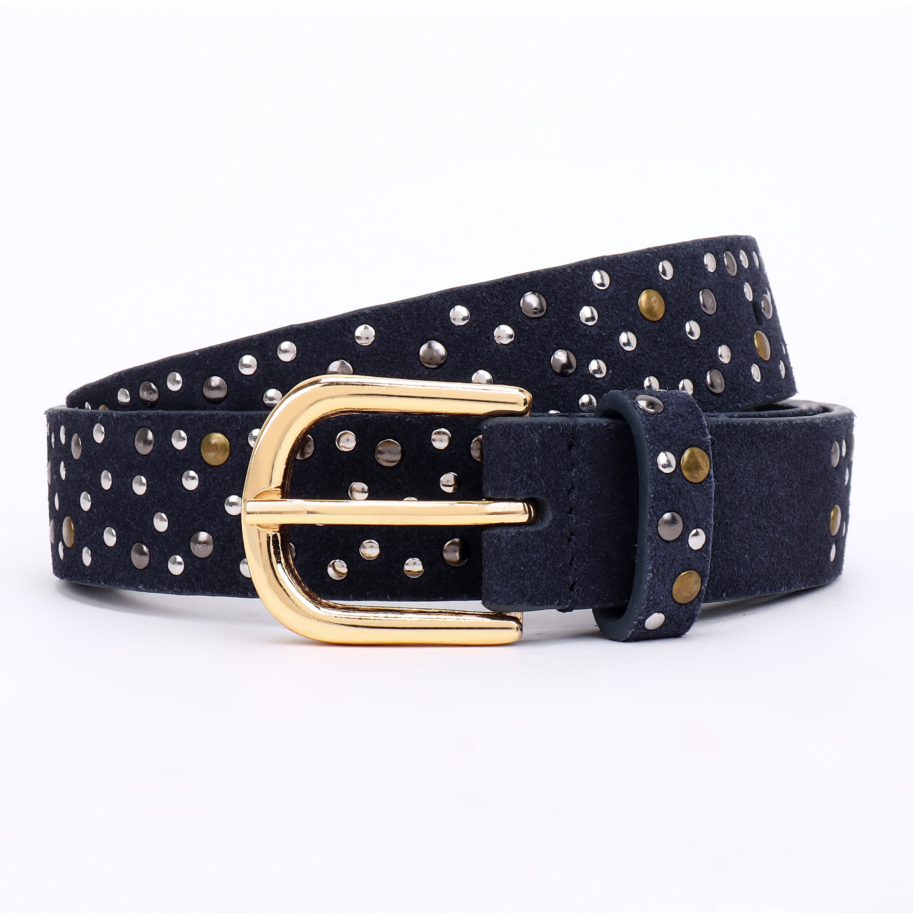 Close to my heart Multi Stud semsket skinn belte Belt Ultra Navy