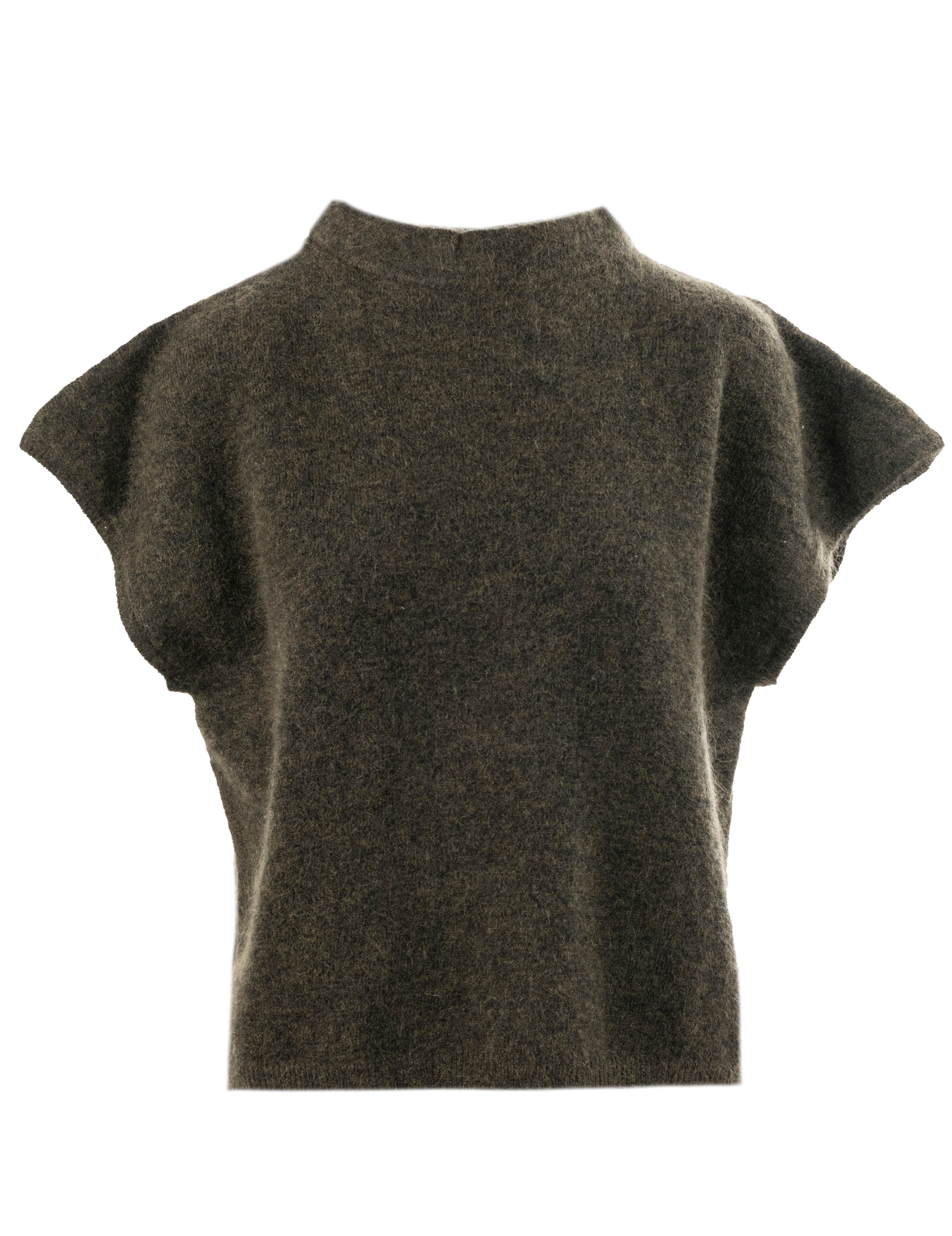 Close to my heart Nemi mohair vest waistcoat Army