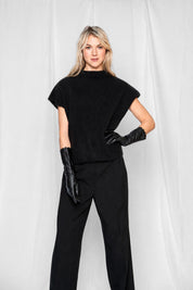 Close to my heart Nemi mohair vest waistcoat Black