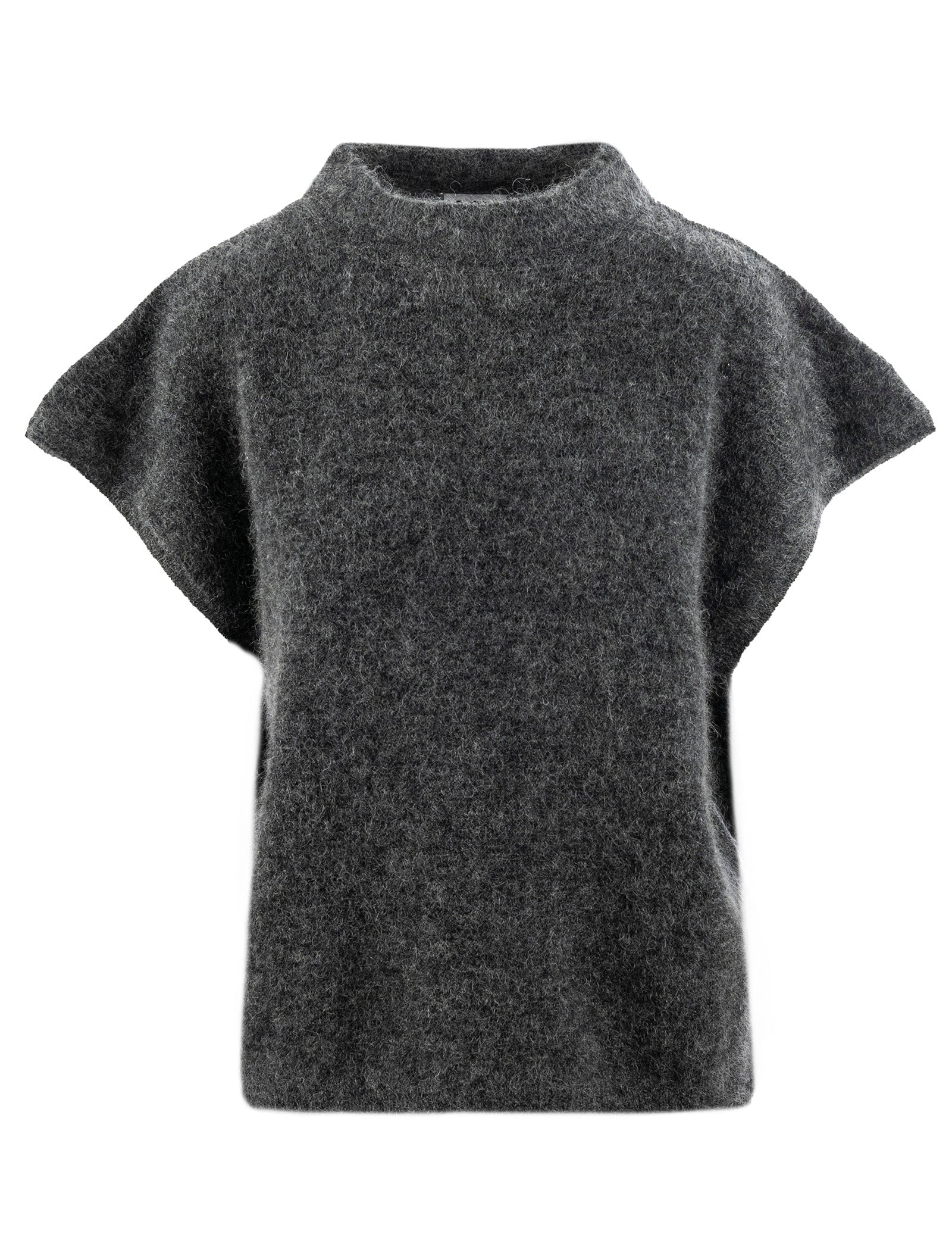 Close to my heart Nemi mohair vest waistcoat Charcoal