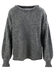 Close to my heart Nikita kid mohair genser Sweater knitted Charcoal