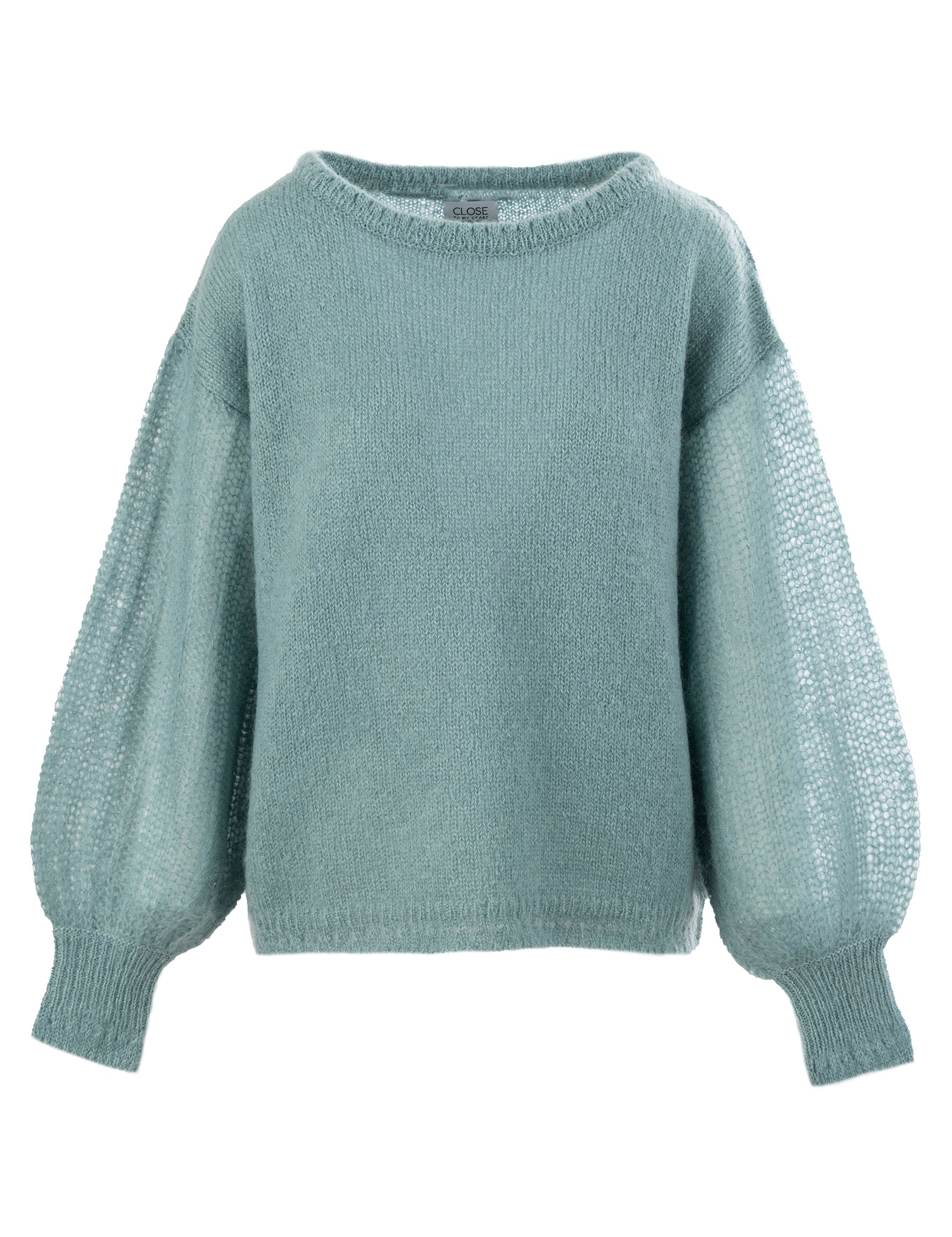 Close to my heart Nikita kid mohair genser Sweater knitted Tourmaline