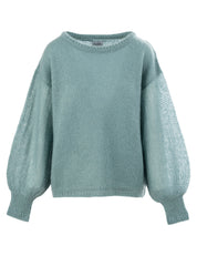 Close to my heart Nikita kid mohair genser Sweater knitted Tourmaline
