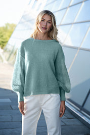 Close to my heart Nikita kid mohair genser Sweater knitted Tourmaline