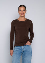 Close to my heart North langermet ull genser T-shirt L/S Chocolate