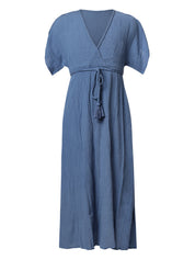 Close to my heart Ocean viscose kjole Dress woven Washed Blue