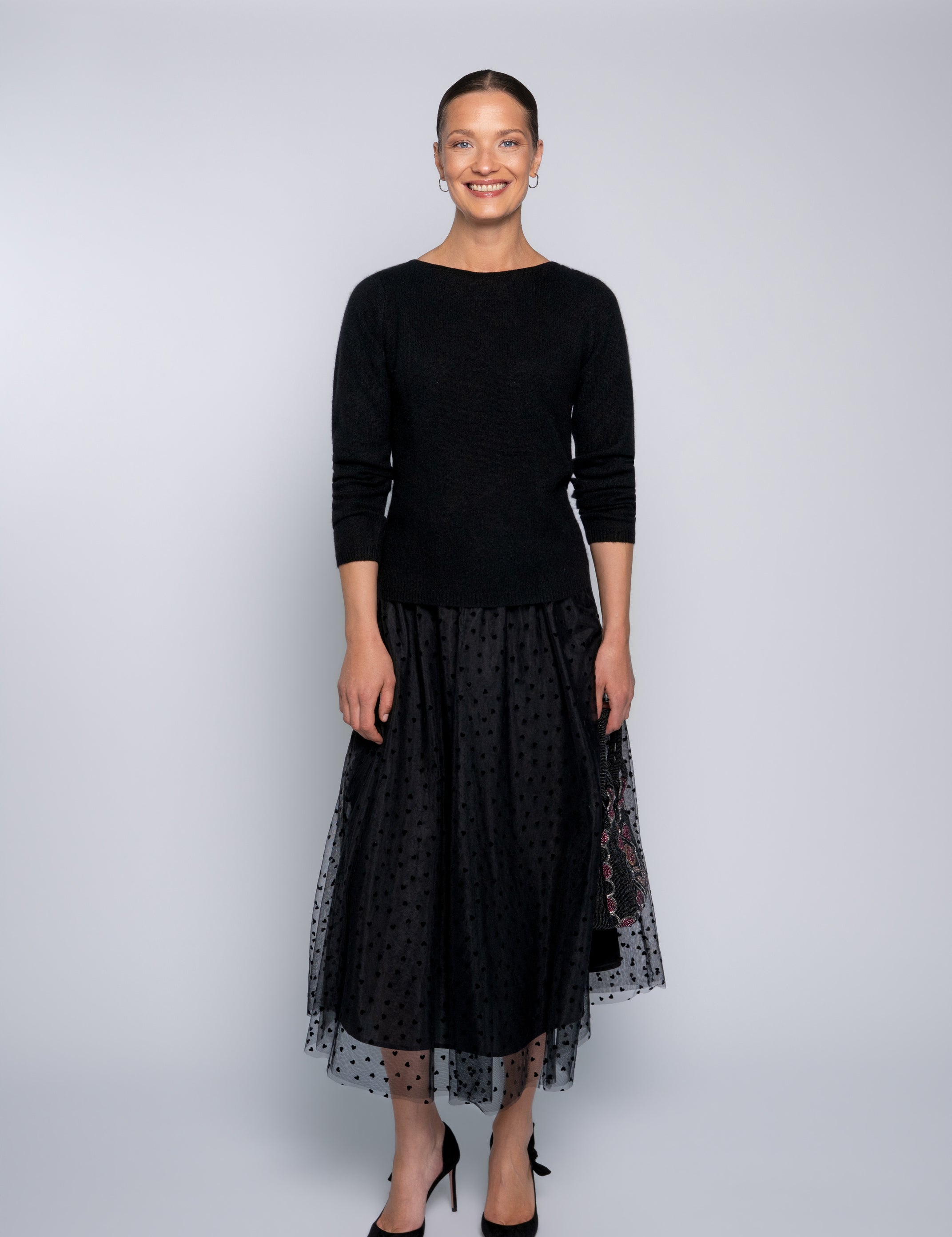 Close to my heart Penelope tyll skjørt Skirt Black