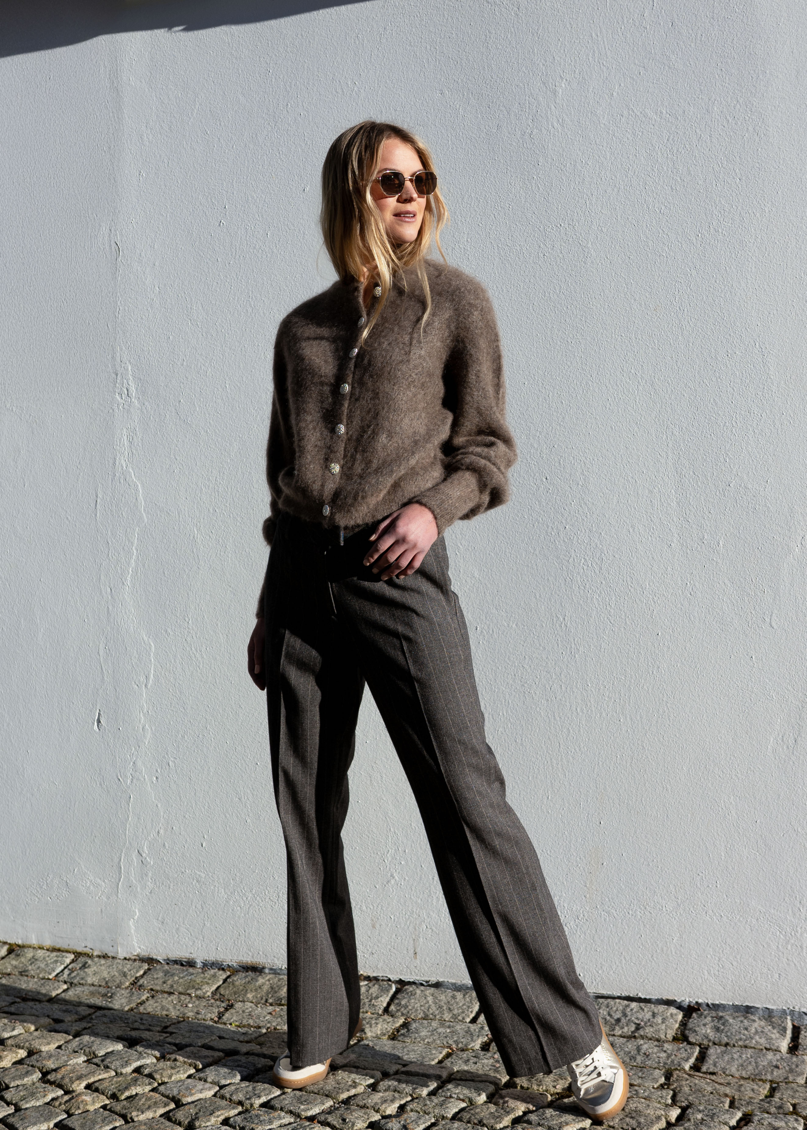 Close to my heart Porter Flared pant Pants woven Brown melange