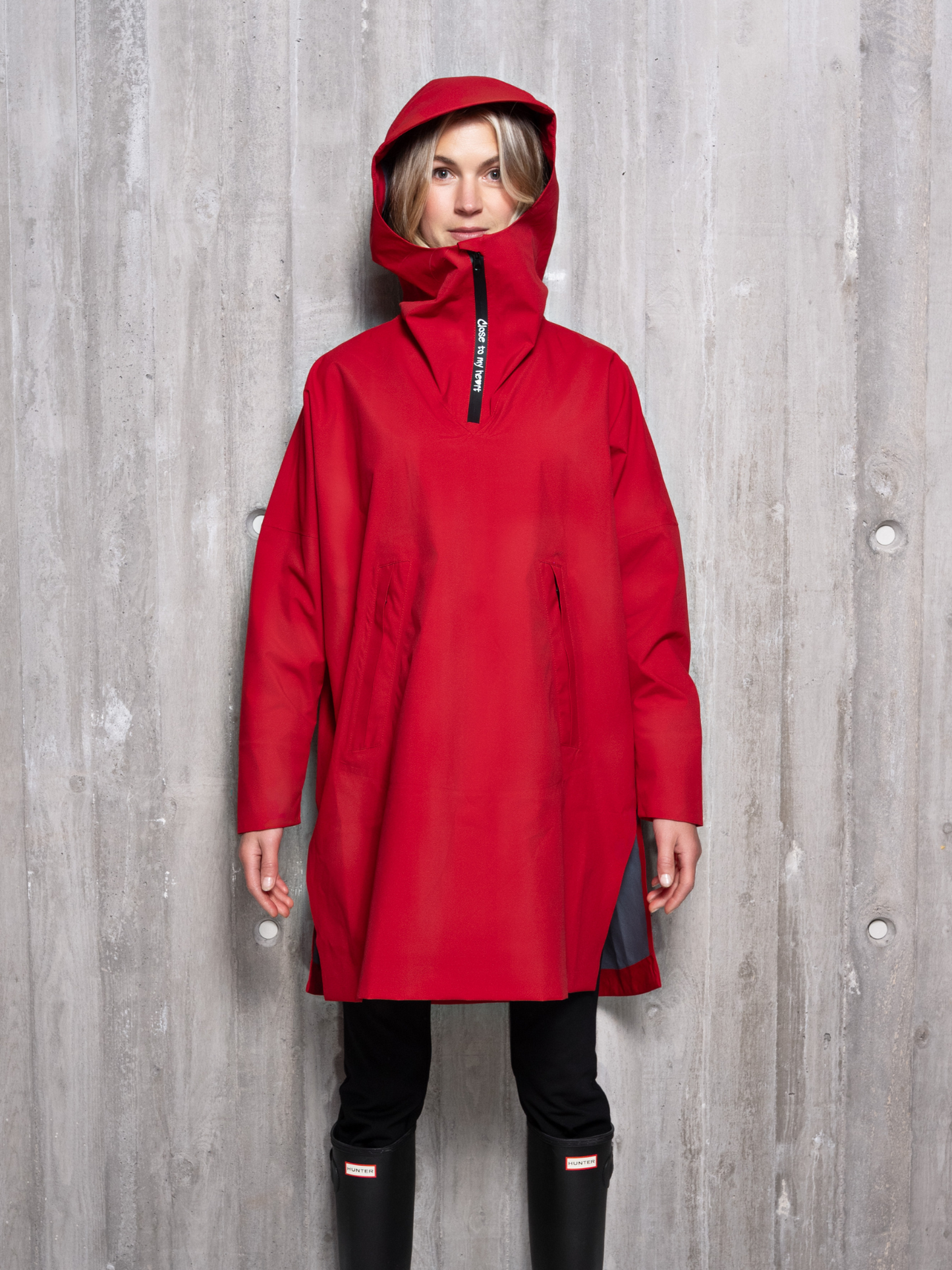 Close to my heart Rain poncho Poncho Carmine Red