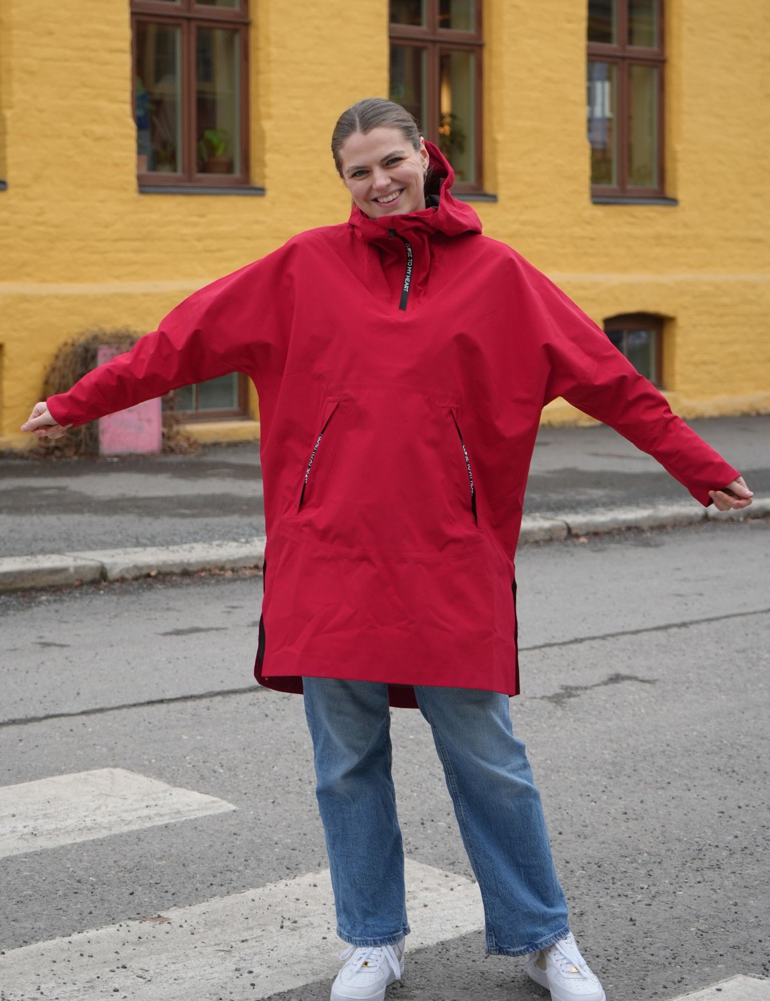 Close to my heart Rain regnponcho - vanntett Poncho Carmine Red