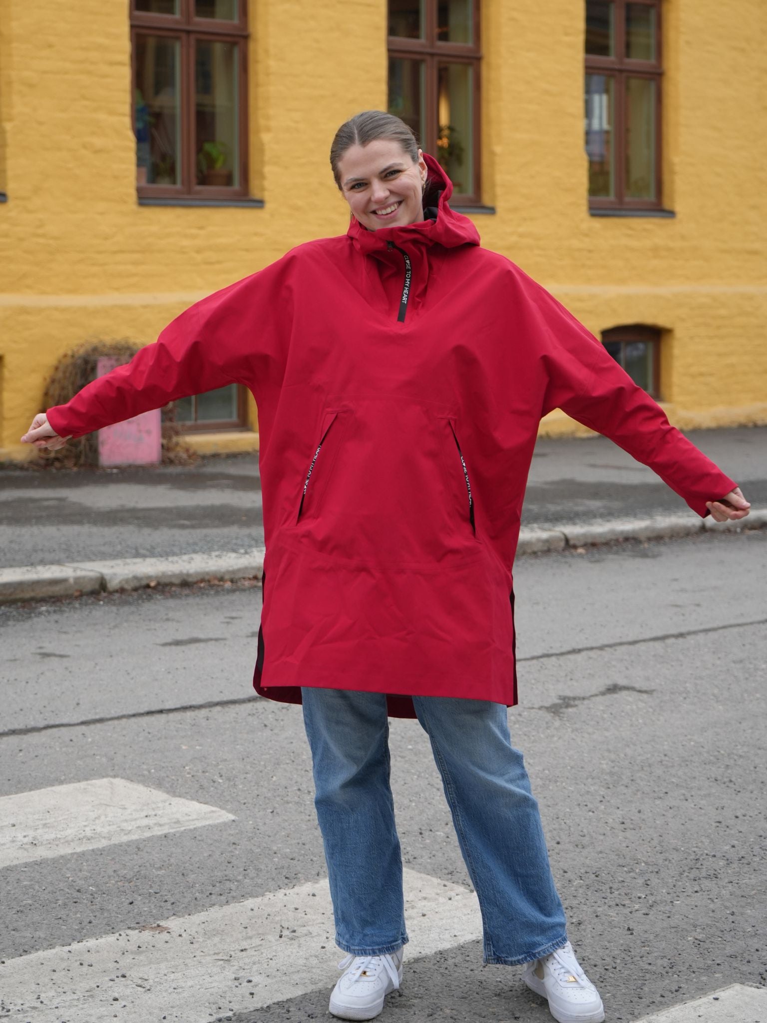 Close to my heart Rain regnponcho - vanntett Poncho Carmine Red