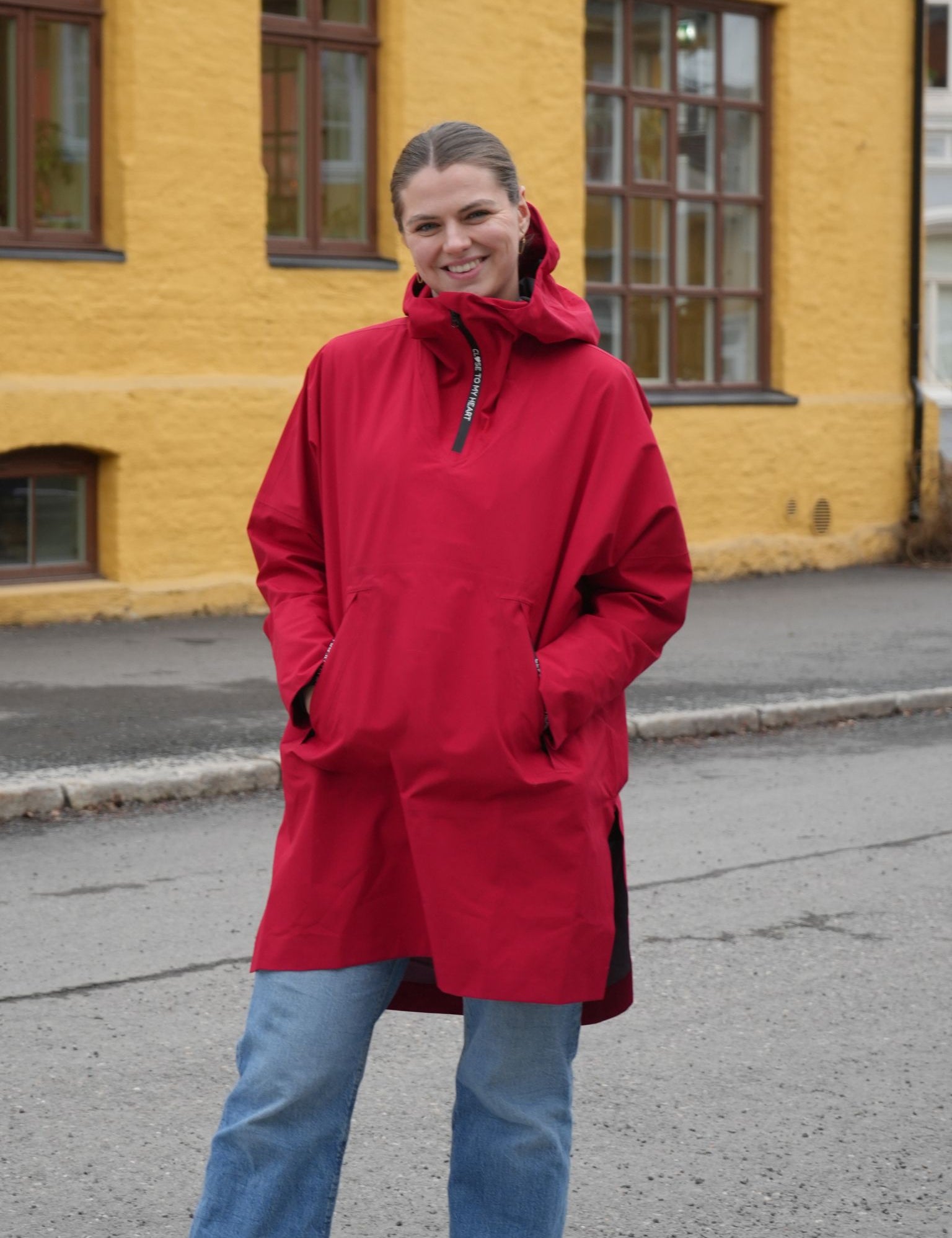 Close to my heart Rain regnponcho - vanntett Poncho Carmine Red