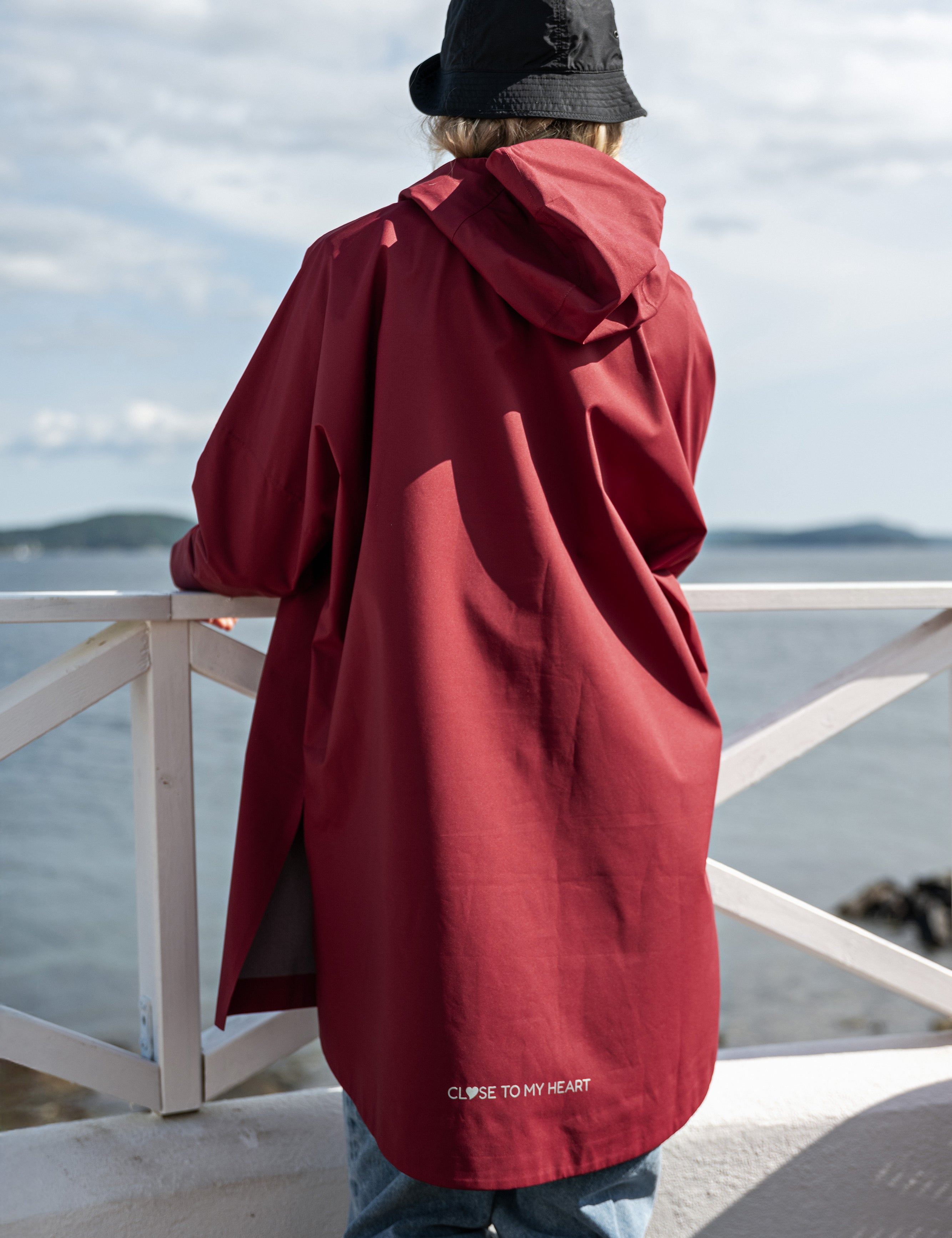Close to my heart Rain regnponcho - vanntett Poncho Garnet Red