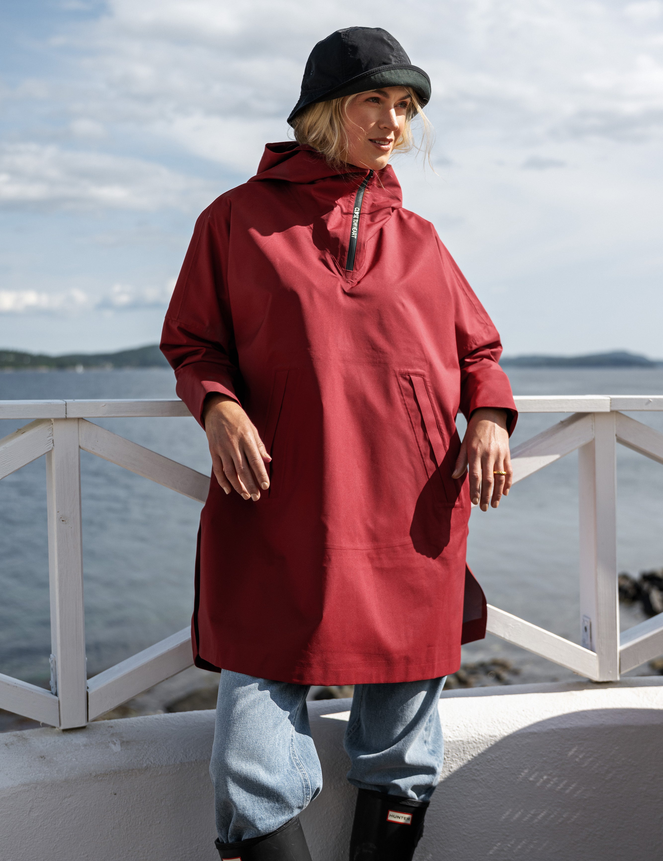 Close to my heart Rain regnponcho - vanntett Poncho Garnet Red