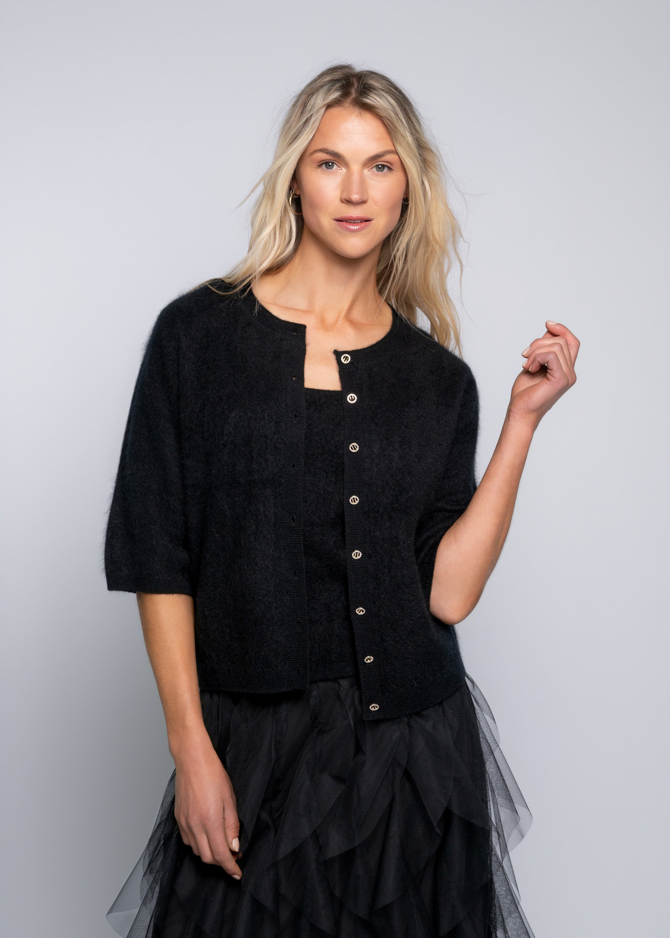 Close to my heart Reese ull cardigan Cardigan Black
