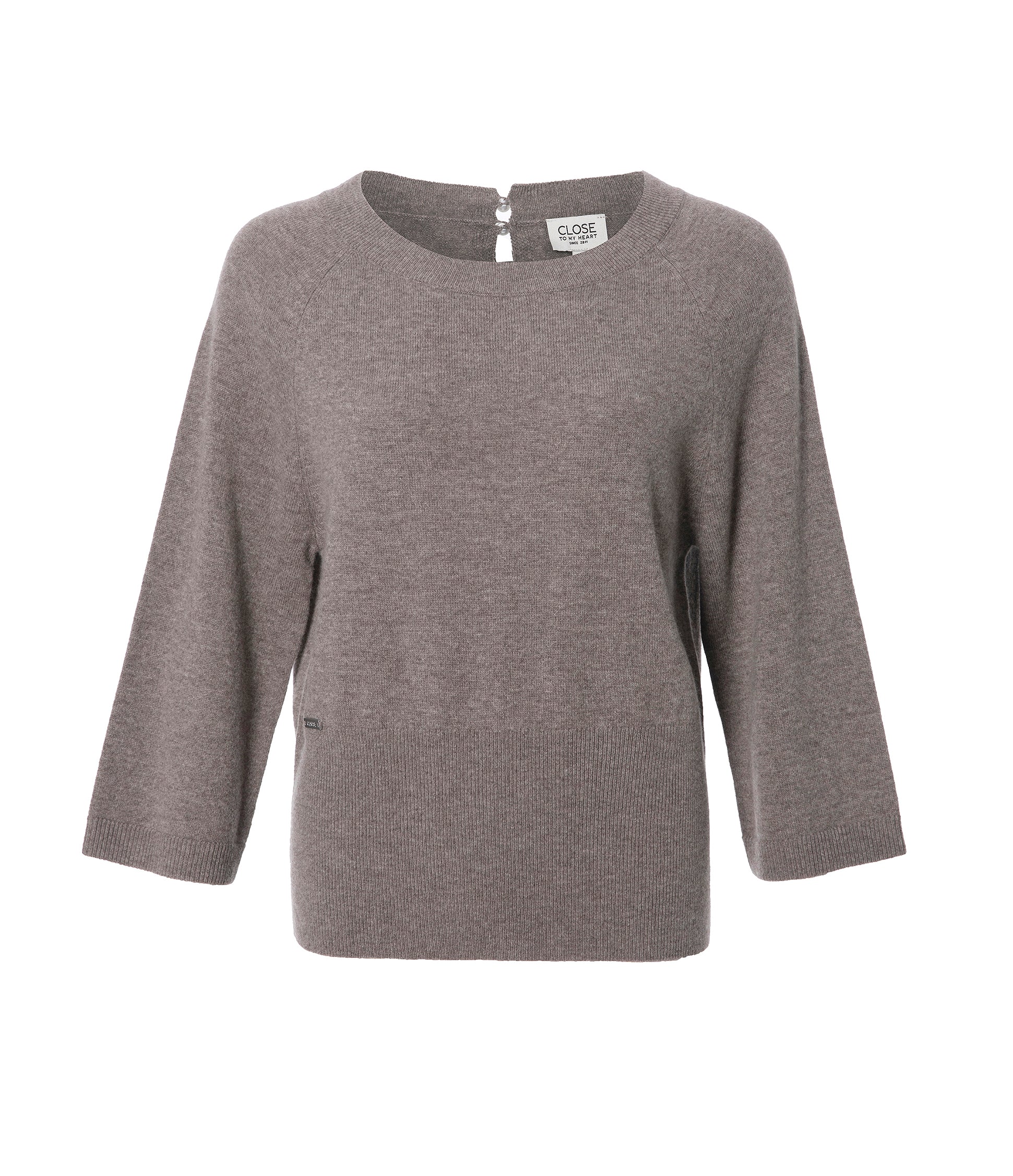 Close to my heart Rhonda merino genser dame med kasjmir Sweater knitted Coffee