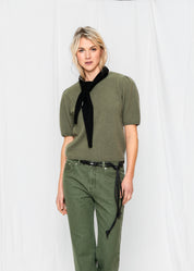 Close to my heart Rikke ull genser kort erm Sweater S/S Moss Green