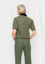 Close to my heart Rikke ull genser kort erm Sweater S/S Moss Green
