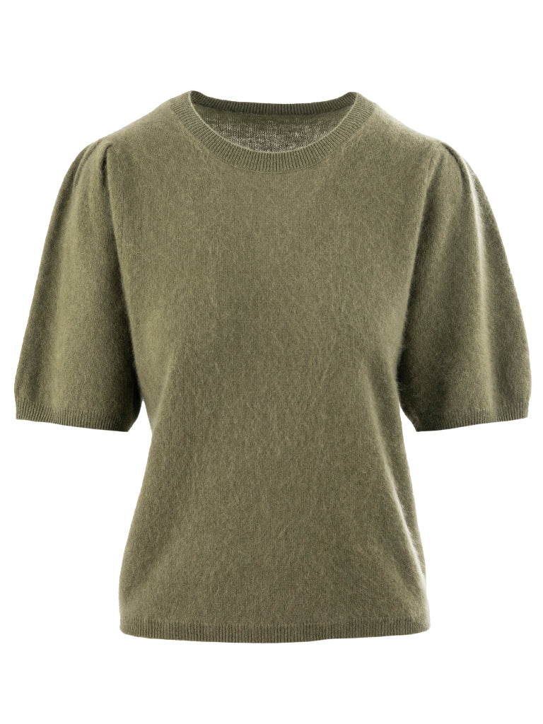 Close to my heart Rikke ull genser kort erm Sweater S/S Moss Green