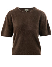 Close to my heart Rikke ull genser kort erm Sweater S/S Dark Chocolate
