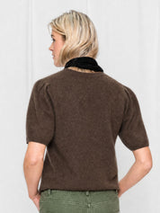 Close to my heart Rikke børstet ull genser Sweater S/S Dark Chocolate