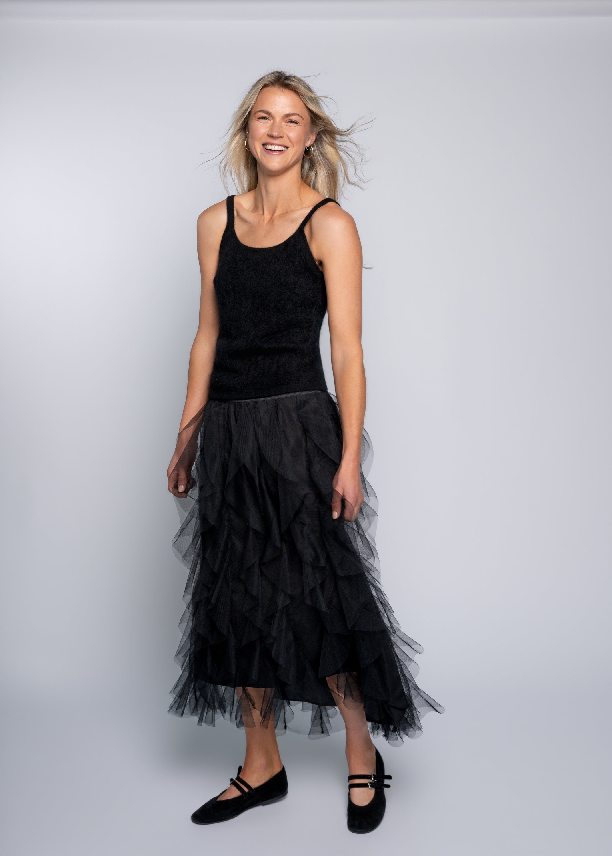 Close to my heart Rose strap topp Top Black