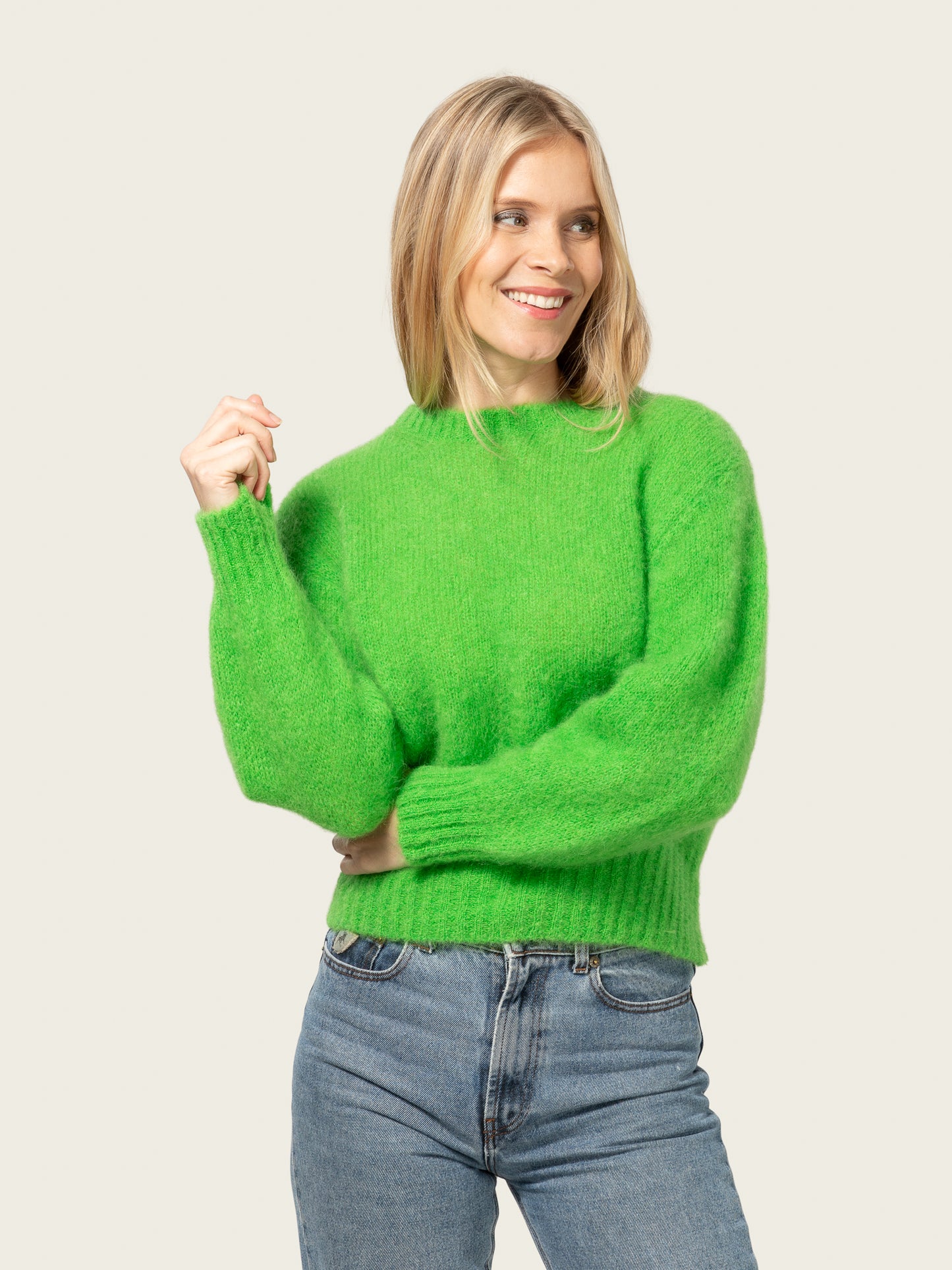 Close to my heart Rosie kid mohair sweater Sweater knitted Greenery