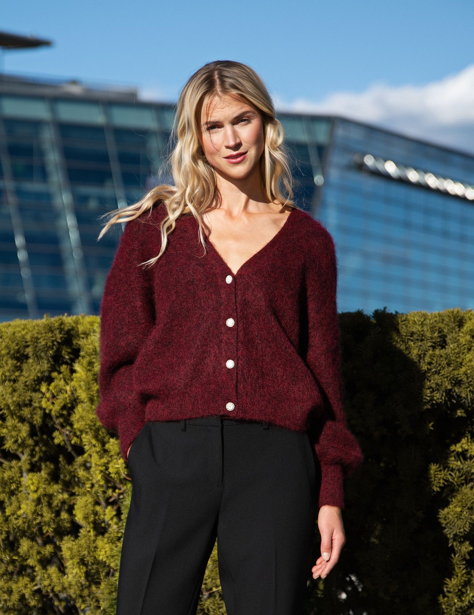 Close to my heart Sarah cardigan Cardigan Garnet Red