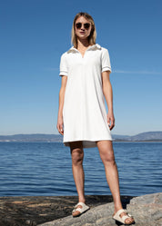 Close to my heart Selena frotté kjole Kjole White