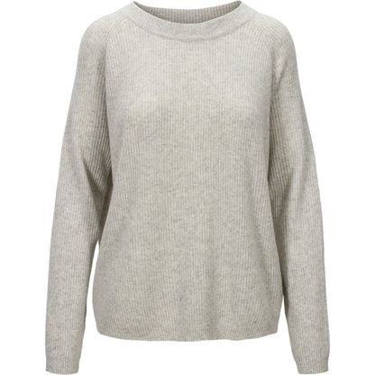 Close to my heart Shanti merino cashmere sweater Sweater knitted White Grey