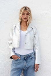Close to my heart Simone skinn jakke Jackets Silver