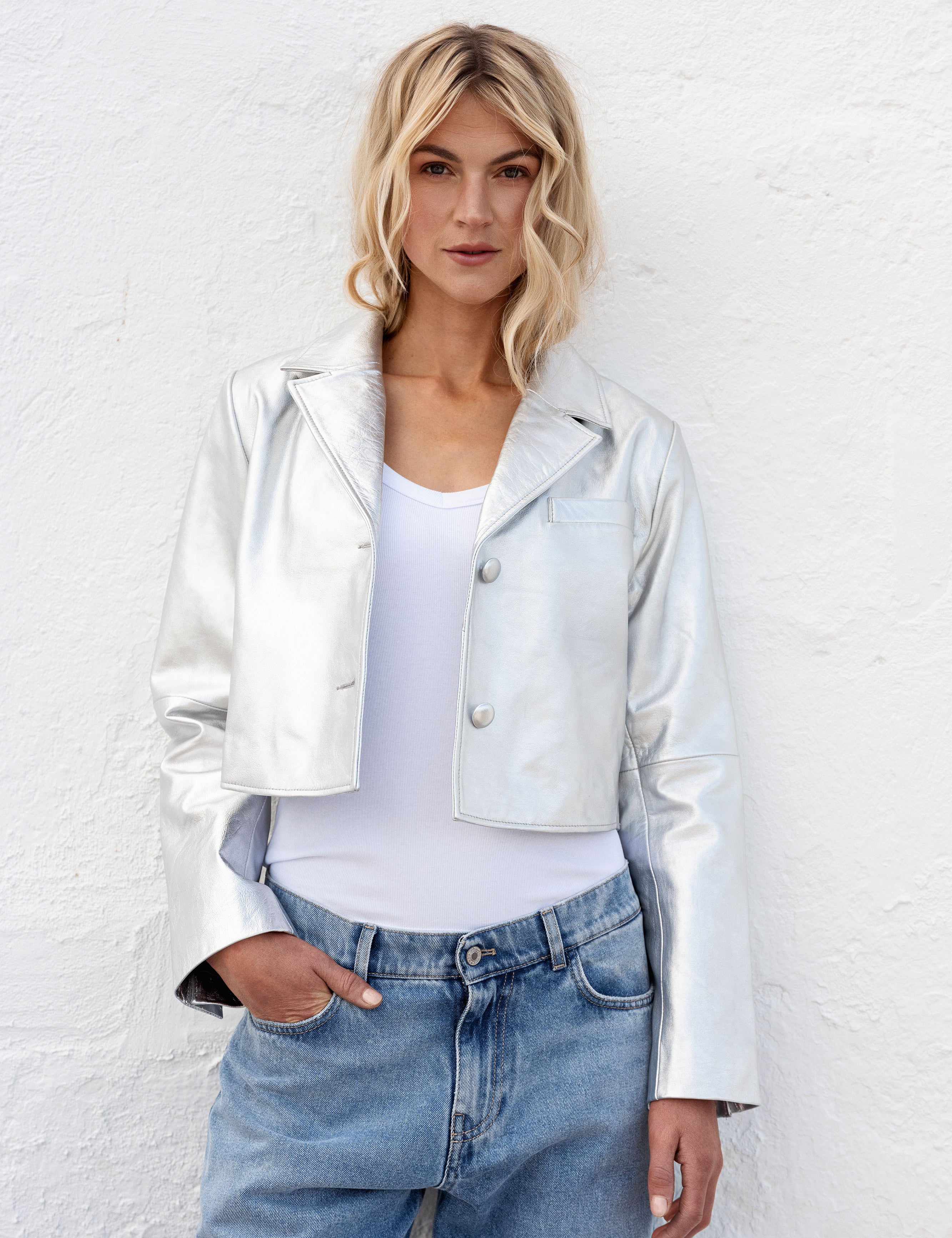 Close to my heart Simone skinn jakke Jackets Silver